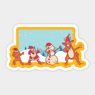 Dabbing Christmas Sticker